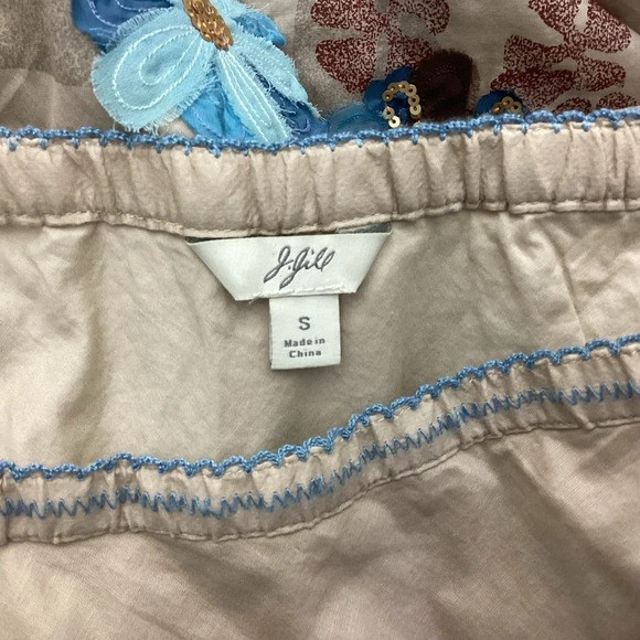 J. Jill Floral Applique Skirt Size Small - Picture 7 of 10